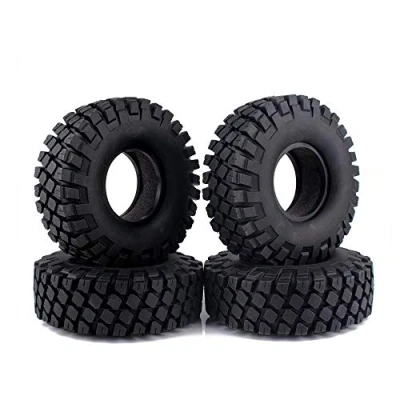 Image de INJORA 4pcs 1,9 Pneus Truck Caoutchouc pour 1:10 RC Rock Crawler Axial SCX10 90046 III AXI03007 D90 D110 TF2 Traxxas TRX 4