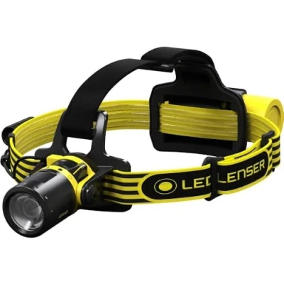 Image de Lampe frontale LED Ledlenser EXH8 solide pour atelier, mise au point, fonctionne avec 3 piles AA, protection contre les explosions en zone ATEX 0/20, 180lm, étanche IP68, portée de 120 m, Headlamp