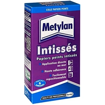 Image de METYLAN Colle Papiers Peints Intissés application directe au mur Paquet 200g ( 6 rouleaux environ)
