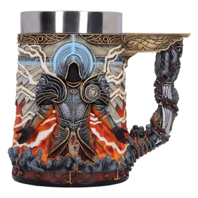 Image de Nemesis Now Diablo IV Inarius Chope en résine 15,5 cm avec insert acier inoxydable moulé dans la meilleure peinte à main