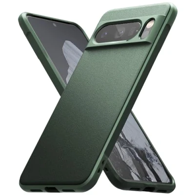 Image de Ringke Coque Compatible avec Google Pixel 8 Pro [Onyx] Antidérapant Antichoc Protection Robuste Flexible Ultra Fine TPU Souple Durable Étui Dark Green
