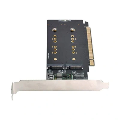 Image de Cablecc Lot de 4 Cartes Raid NVME M.2 AHCI vers PCIE Express 3.0 Gen3 X16 VROC Raid0 Hyper Adapter
