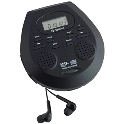 Image de Lecteur CD Portable DENVER DMP 395B Noir de / MP3