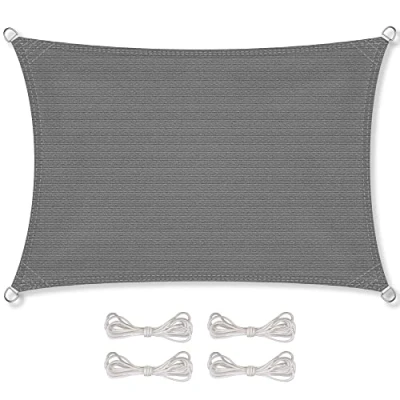 Image de CelinaSun Voile d&#039;ombragePare Soleil Jardin Balcon Polyéthylène HDPE Respirant Rectangle 3 x 4 m Anthracite