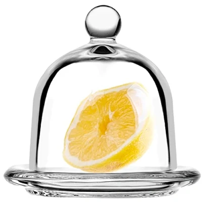 Image de KADAX Boîte à Citrons avec Couvercle et Assiette en Verre pour une Conservation Fraîche des Fruits Légumes, Idéale Tomates Oignons (Lot de 2)