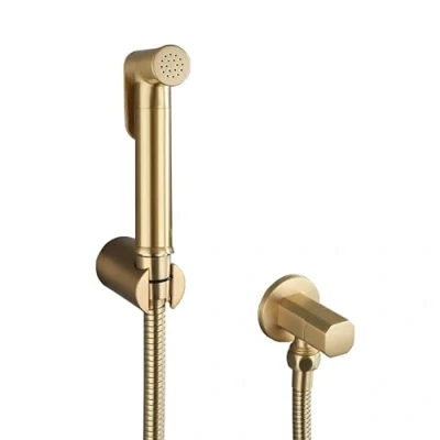 Image de PulvéRisateur De Toilette Pour Bidet Or Brossé Eau Froide Kit Douchette Wc Laiton un