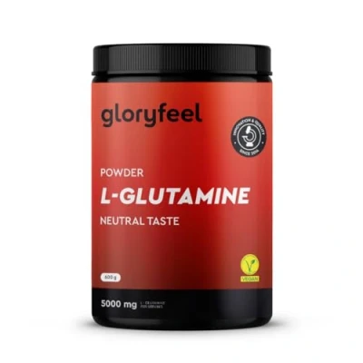 Image de L Glutamine en Poudre 600g, 5000 mg Hautement Dosé, 100% Pure Bioactive, Acide Aminé Essentiel, Goût Neutre, Végane, Sans Additifs et Testé Laboratoire, Qualité Premium de gloryfeel