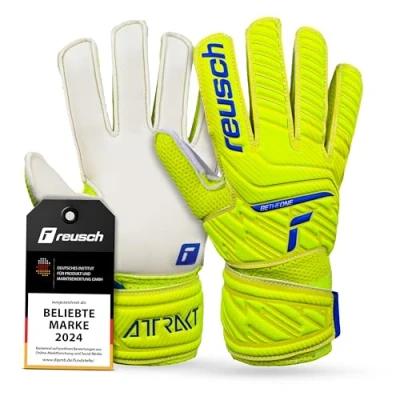 Image de Reusch Attrakt Solid Junior Gants de Gardien But pour Enfants avec Construction Coutures extérieures Toutes Les Surfaces