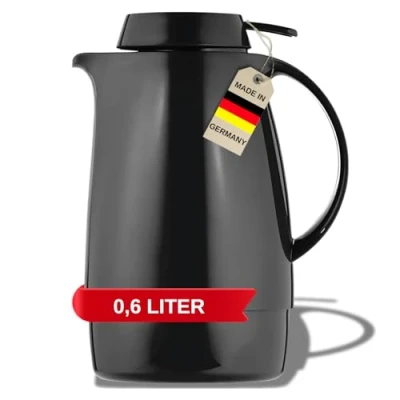 Image de Helios Servitherm Pichet Isotherme en Plastique Noir 0,6 l