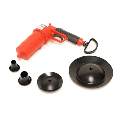 Image de ROTHENBERGER Industrial Pistolet à deboucher air comprimé y compris 4 adaptateurs en caoutchouc