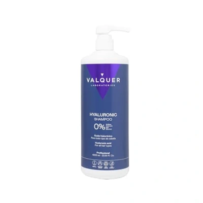 Image de Shampooing à l&#039;acide hyaluronique Valquer. Hydratation et vitalité supplémentaires. Pour tous types de cheveux. Zéro% 1000 ml
