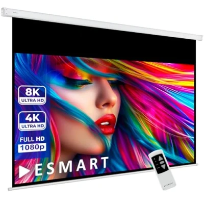 Image de ESMART Professionnel MIMOTO Écran moteur lumière du Jour GRIS 160 x 90 cm (72&quot;) 16:9 Télécommande programmable de