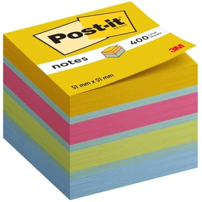 Image de Post it Mini cube Energie 400 feuilles 51,8 x 51,8mm