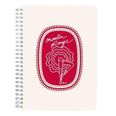 Image de Clairefontaine 812434C Un Carnet A Spirale Moulin Rouge A5 14,8x21 cm 148 Pages Lignées papier Blanc 90g Collection 4 visuels, livraison aléatoire