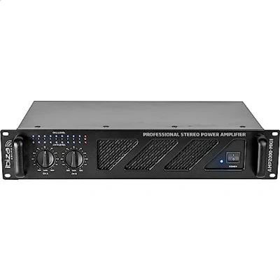 Image de Ibiza AMP2000 MKII Amplificateur de sonorisateur professionnel 2x1500W avec entrées XLR/Jack et sorties Speakon/Bornier Rackable 19 Noir