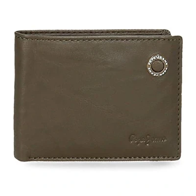 Image de Pepe Jeans Badge Portefeuille Horizontal avec Porte Monnaie Vert 11,5 x 8 1 cm, Vert,