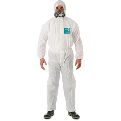 Image de Ansell Microgard WH18B 00111 02 Combinaison à capuche 1800 Standard, modelé 111, S, Blanc