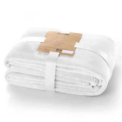 Image de DecoKing Couverture Plaid en Microfibre Polaire Imitation Fourrure Douce et Moelleuse