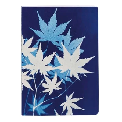 Image de Clairefontaine 83503C Un Carnet Piqué Cousu Fil motif Floral / Cyanotype A6 10,5x14,8 cm 64 Pages Lignées papier Blanc 90g Collection 4 visuels, livraison aléatoire