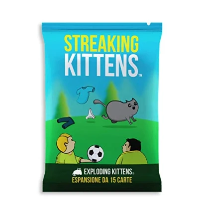 Image de Asmodee: Streaking Kittens Exploding Extension de Jeu Cartes Édition Italienne