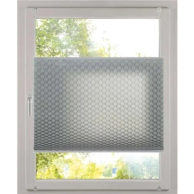 Image de K Home Klemmfix Store plissé Effet 3D Gris 110 x 130 cm
