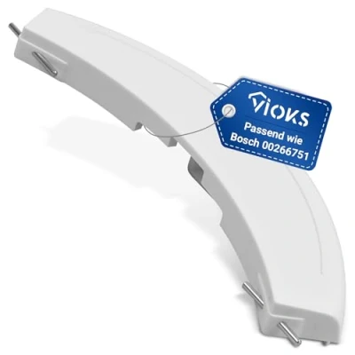 Image de VIOKS Poignée de porte 200 x 47 18 mm Blanc Remplacement pour Bosch Siеmens 266751 00266751 d&#039;ouverture avec axes machine à laver et Maxx 7 Sensitive
