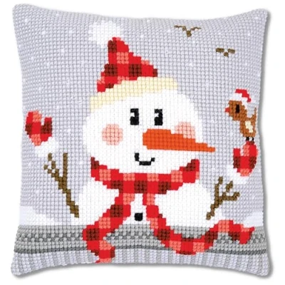 Image de Vervaco Kit de Coussin au Point Croix, Polyester, Coton, Coloris Assortis, 40 x cm or 16 po