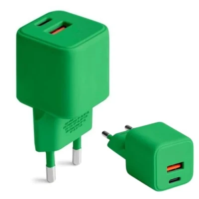 Image de FOREVER COLORUM Chargeur USB C A 30W Vert Fonction Charge Rapide et Technologie Power Delivery Adaptateur avec Boîtier Ignifuge GaN