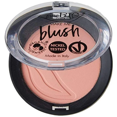 Image de PUROBIO Blush 02 Corail Rose Matte Haute Pigmentation, Texture Modulaire, Long Lasting Vegan OK