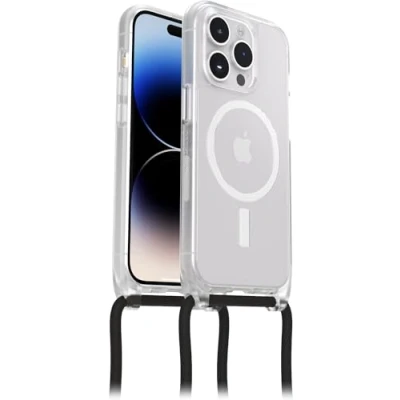 Image de OtterBox React Necklace coque avec MagSafe pour iPhone 14 Pro, de protection ultra fine collier réglable et amovible, testé selon les normes militaires, Transparent