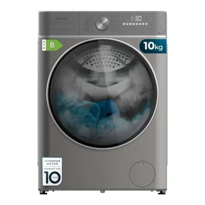 Image de Cecotec Lave linge Séchant 10 6 kg Chargement Frontal Bolero Wash&amp;Dry 10680 Inverter Steel B. 1400 tr/min, 16 Prog, Moteur Plus, SteamMax, OnSmart, Fuzzy Logic, SpaCare et Détecteur de Charge