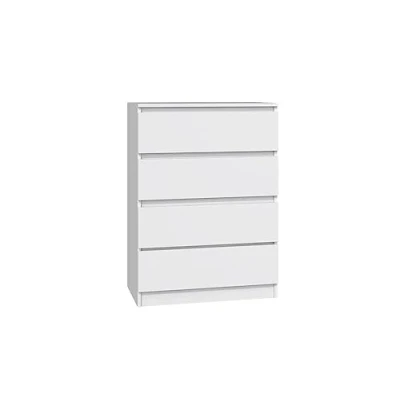 Image de Home Collective Commode Blanche avec Quatre tiroirs, Chambre à Coucher Couloir Table de Nuit, Armoire, Sideboard, highboard, Largeur 70 cm Hauteur 97cm