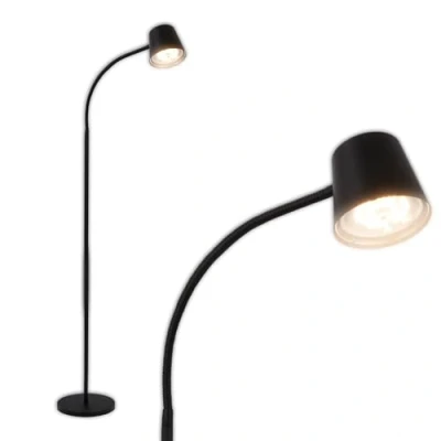 Image de BRILONER lampadaire LED sans fil avec touche, intensité variable, batterie et source interchangeables, à batterie, lampe de lecture, salon, plafonnier, lampadaire, 126,5 cm