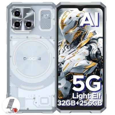 Image de DOOGEE Blade GT 5G Telephone Portable Incassable, Smartphone Incassable avec Effet de Lumière LED, 6,72 FHD+ 120Hz, Dimensity D7050, 32GB+256GB LPDDR5, 48MP AI Caméra, 5500mAh/NFC/AI Fonction/WiFi 6