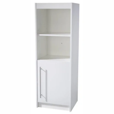 Image de roba Étagère Enfant Maren 2 Niches et 1 Porte à Fermeture Douce Bibliothèque sur Pied Blanc