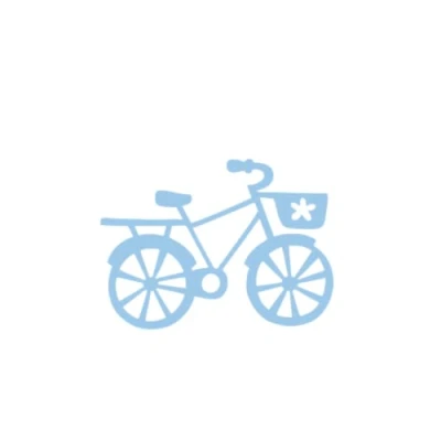 Image de Craftelier Mini matrice pour décorations et créations de scrapbooking, artisanat papeterie Figurine en forme vélo Taille approximative la : 4,2 cm x 3,08