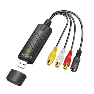 Image de Logilink VG0030A Enregistreur Audio/vidéo USB 2.0, 3 x RCA + miniDIN5 (S Video) pour Windows 7/8/10/11, Mac OS 10.7 ou supérieur, Android 5.0 supérieur