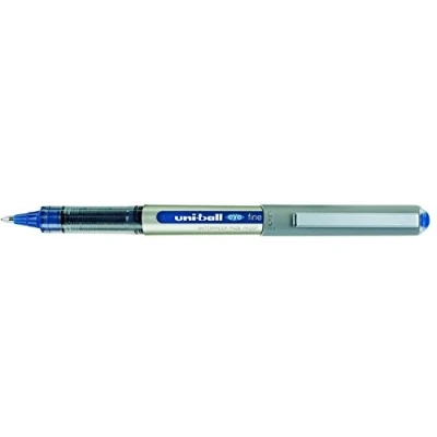 Image de UniBall Uni Mitsubishi Eye UB 157 Stylo roller Pointe métal fine Encre liquide Bleue Lot de 12