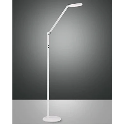 Image de Fabas Luce Regina Lampadaire Intégré LED Verre Blanc