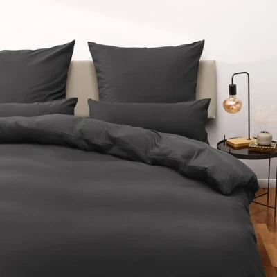 Image de Blumtal Housse de Couette 260x240 + taie d&#039;oreiller 40x70cm Parure lit certifié Oeko TEX Anthracite