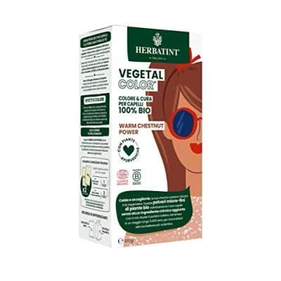 Image de Herbatint Vegetal Color Coloration végétale 100% naturelle et bio WARM CHESTNUT POWER Châtain chaud 100 gr