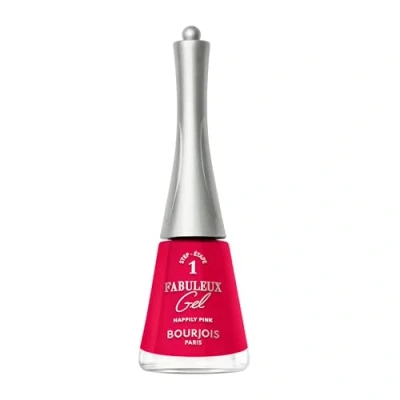 Image de vernis à ongles Bourjois Fabuleux gel, 260, Happily Pink, effet texture Jellygloss et fini brillant longue durée, formule vegan, résultats professionnels la maison, 9 ml