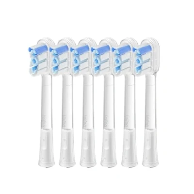 Image de Laifen Cushioned Toothbrush Heads Lot de 6 brosses, Version 2025 Têtes rechange compatibles avec la brosse à dents électrique Wave/Wave Special (Super propre)