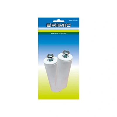 Image de MICEL 91778 Lot de 2 butées volet roulant avec vis en métal 6 métriques plastique blanc 60 x 20 mm