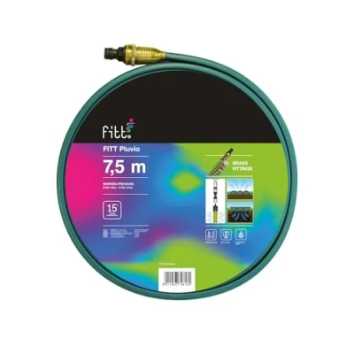 Image de FITT PLUVIO 7,5 m Tuyau d’arrosage plat perforé à trois voies pour l&#039;irrigation jet et imprégnation, un usage semi professionnel