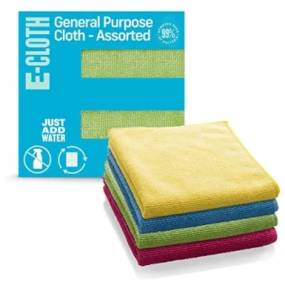 Image de e cloth Chiffon de Nettoyage Multi Usage, Microfibre, Couleurs Assorties, Pack 4