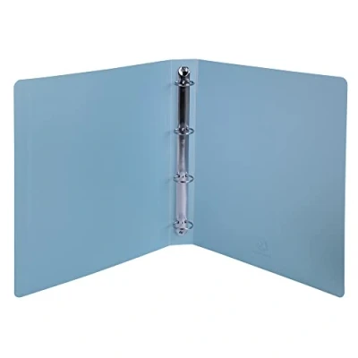 Image de Exacompta Réf. 51779E 1 classeur Semi Rigide Kreacover Pastel en Polyproplylène Translucide 4 Anneaux Diam 30 mm Format ext 32 x 26,8 cm à Classer A4 maxi couleur aléatoire