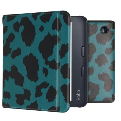 Image de Coque à rabat design Slim Hard iMOSHION Kobo Libra 2 Simili cuir Vert Protection renforcée