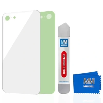 Image de MMOBIEL Vitre Arrière de Remplacement Compatible avec iPhone SE 2020/8 (Blanc) 4.7 Pouces en Verre Adhésif préinstallé
