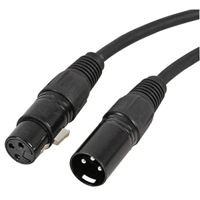 Image de Pulse PLS00588 Câble de raccordement XLR 3 broches vers prise Noir 2,5 m